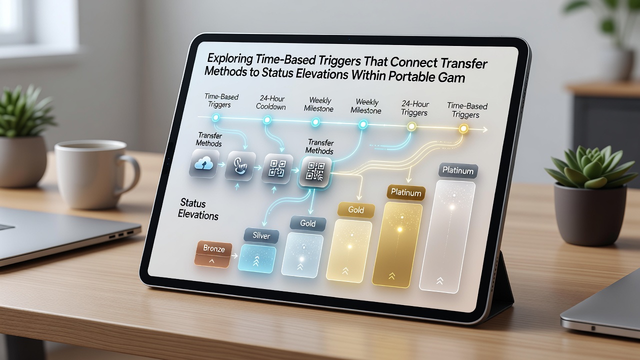 Diagram of time-based status elevation sequences in mobile casino apps