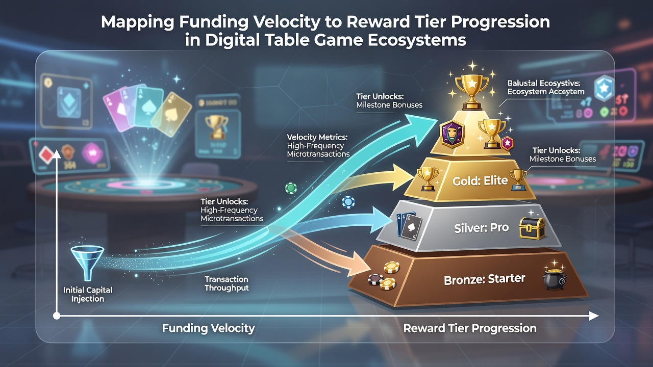 Analytics dashboard mapping funding velocity against reward tier levels in table game applications
