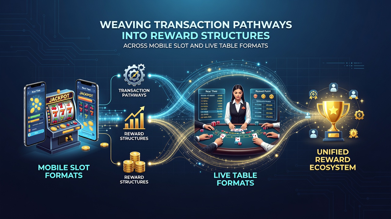 Flow diagram of mobile payment routes connecting to bonus multipliers and live dealer privileges